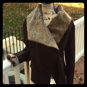 Never worn, Faux leather jacket